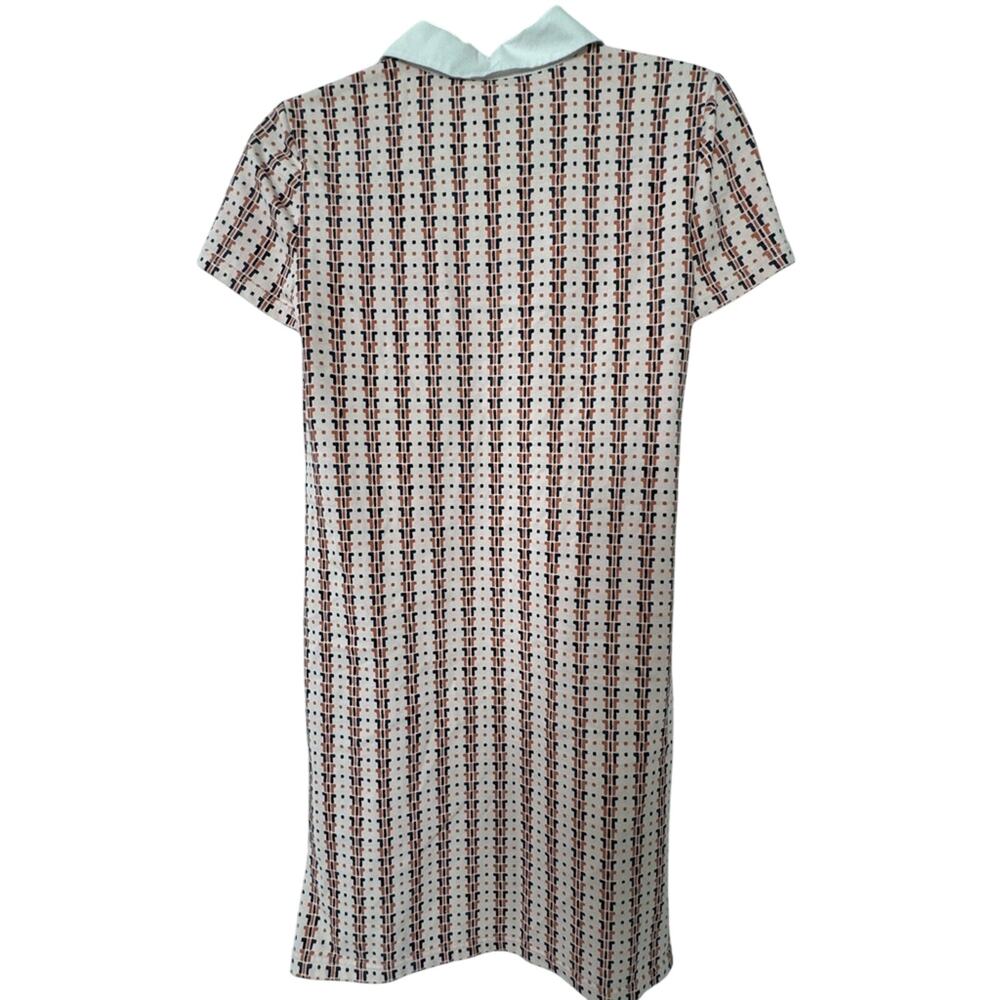 Tory Burch T Pattern Print Collared Knit Dress Sz… - image 5